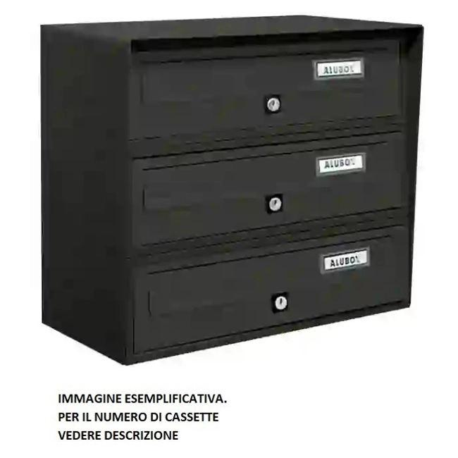 Vendita online Casellario postale 6 posti orizzontale esterno - Slim